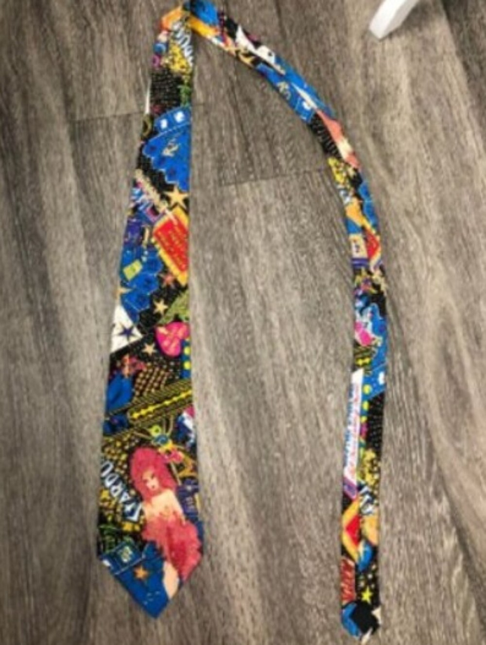 Vintage 1990s Nicole Miller Las Vegas Novelty Print Tie OS Silk